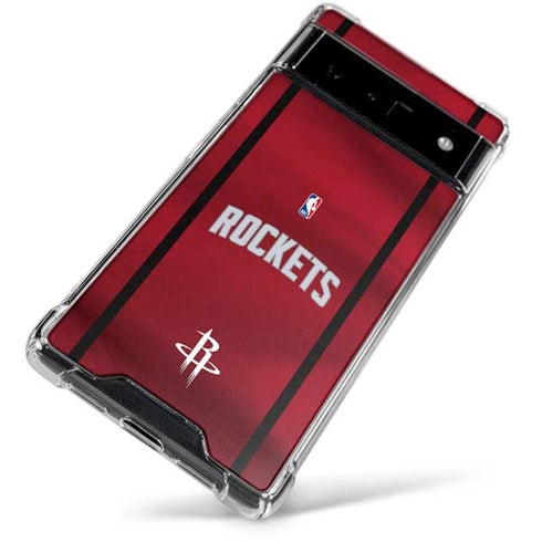 NBA Houston Rockets Jersey Google Pixel 6 Clear Case